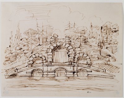 Chiswick, conception pour la cascade telle que construite - William Kent
