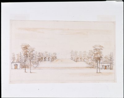 Conception en perspective pour une nouvelle orangerie - William Kent