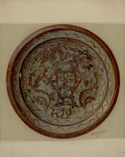 Assiette allemande de Pennsylvanie, vers 1937 - William L Antrim