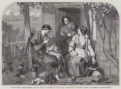 Moments heureux, tressage de paille, près de St Albans - William Lee