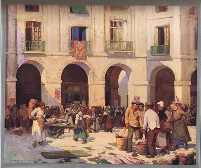 Marché aux poissons à Dieppe, de 