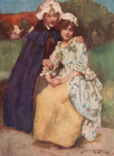 Illustration pour The Deserted Village par Oliver Goldsmith - William Lee Hankey