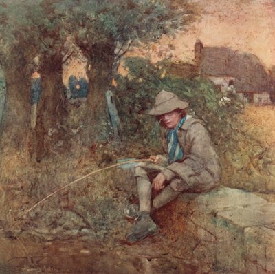 Illustration pour The Deserted Village par Oliver Goldsmith - William Lee Hankey