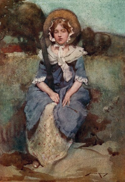 Illustration pour The Deserted Village par Oliver Goldsmith - William Lee Hankey