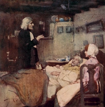 Illustration pour The Deserted Village par Oliver Goldsmith - William Lee Hankey
