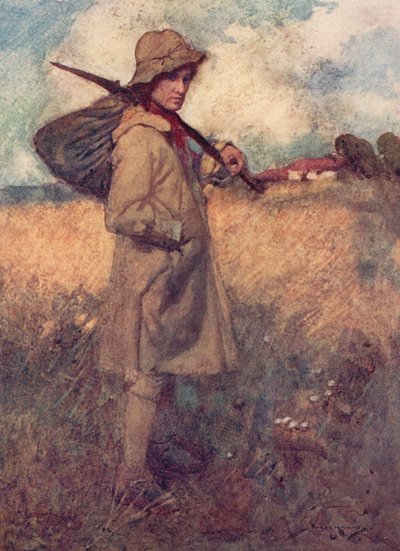 Illustration pour The Deserted Village par Oliver Goldsmith - William Lee Hankey