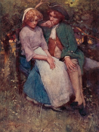 Illustration pour The Deserted Village par Oliver Goldsmith - William Lee Hankey