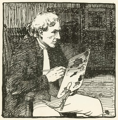 Illustration pour The Deserted Village par Oliver Goldsmith - William Lee Hankey