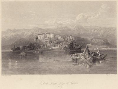 Isola Lecchi, Lac de Garde, Italie (gravure) - William Leighton (after) Leitch