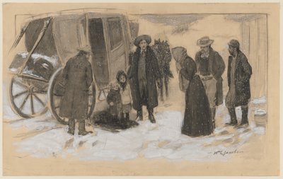 Esquisse pour "Noël sur la rivière" - William Leroy Jacobs