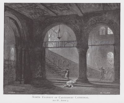 Transept nord de la cathédrale de Canterbury - William Lewis (after) Telbin