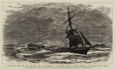 Une Histoire de la Mer, le Navire Britannique Northbrook le Jour après une Tempête, 4 mars 1885, près du Cap Horn - William Lionel Wyllie