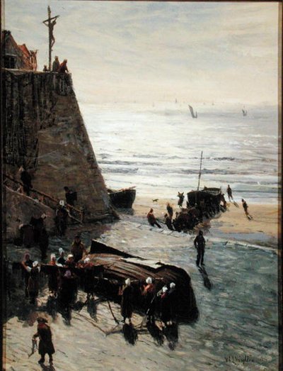 Remontée du bateau de pêche - William Lionel Wyllie