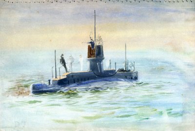 Sous-marin D7, début du 20e siècle - William Lionel Wyllie