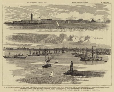 La crise en Égypte, les fortifications du port d