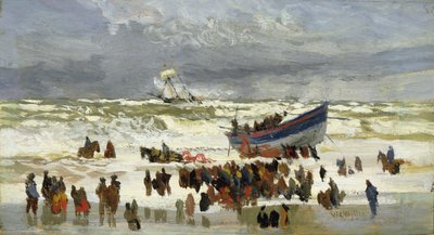 Le lancement du bateau de sauvetage - William Lionel Wyllie