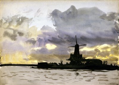 Le moulin à vent de Zaandam, au nord d
