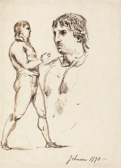 Portrait du pugiliste Johnson - William Lock Ii
