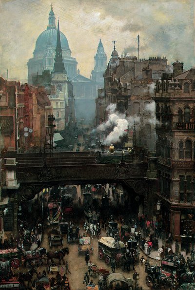 Saint-Paul et Ludgate Hill, c.1887 - William Logsdail