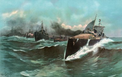 Flottille de torpilleurs espagnols en route des Canaries à Porto Rico - William Louis Jnr. Sonntag