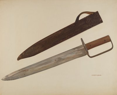 Couteau de tranchée et gaine, vers 1941 - William Ludwig