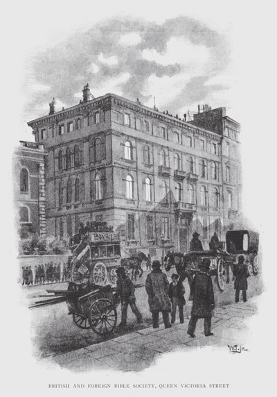 Société biblique britannique et étrangère, rue Queen Victoria - William Luker