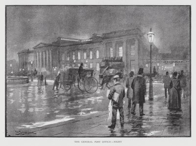 Le bureau de poste général, nuit - William Luker