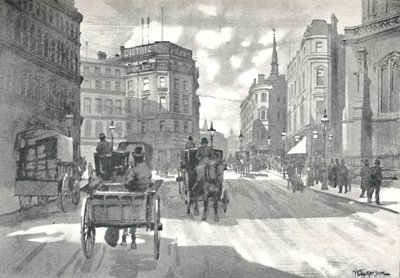 La Station Mansion House, District Railway Queen Victoria Street, 1891 - William Luker