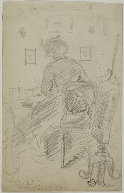 Lady Writing (vue arrière) - William Makepeace Thackeray