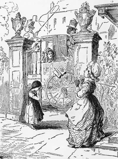Adieux de Rebecca, Chapitre I, illustration pour Vanity Fair - William Makepeace Thackeray