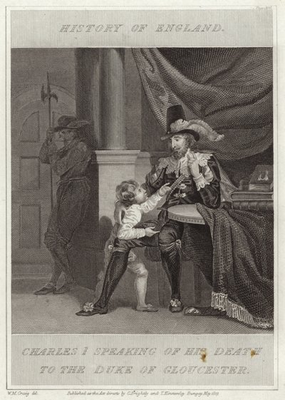 Charles Ier parlant de sa mort au Duc de Gloucester - William Marshall Craig