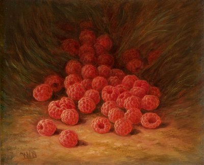 Framboises rouges sur un sol forestier 1866 - William Mason Brown