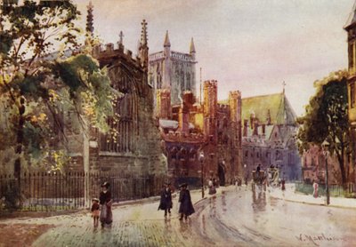 Porte et Tour de St Johns College depuis Trinity Street - William Matthison