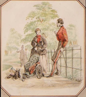 Une jeune nourrice négligeant son charge, vers 1865 - William McConnell
