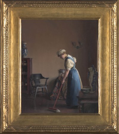 Fille balayant, c.1912 - William McGregor Paxton