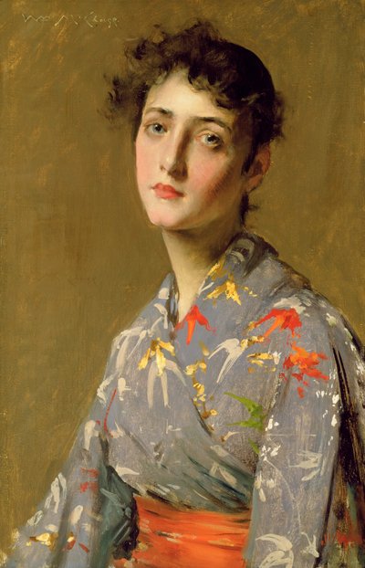 Fille en costume japonais, vers 1888 - William Merritt Chase