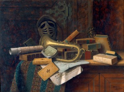 Nature morte avec buste de Dante - William Michael Harnett
