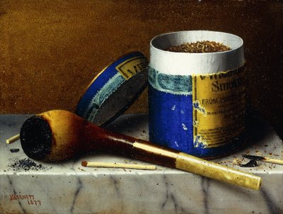 Tabac et pipe - William Michael Harnett