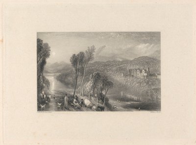 Abbotsford depuis la rive nord de la Tweed - William Miller