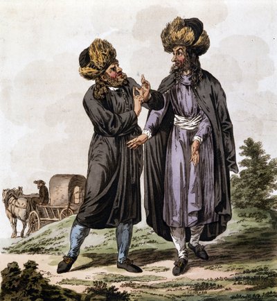 Juifs polonais, gravure du livre « Le Costume des États héréditaires de la Maison d