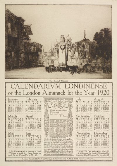 Calendarium Londinense, ou l