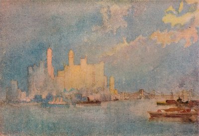 New York depuis le Sound, vers 1913 - William Monk