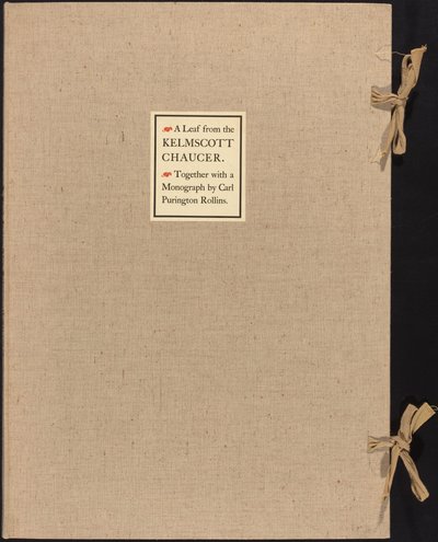 Une feuille du Kelmscott Chaucer - William Morris