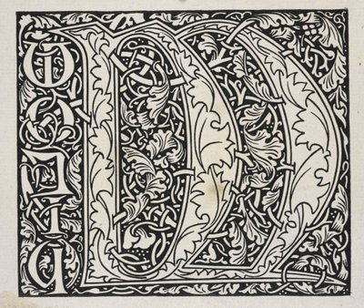 Initiale, noir et blanc - William Morris