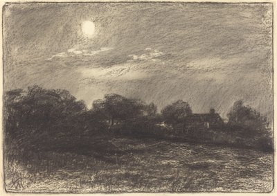 Soirée, paysage de ferme - William Morris Hunt