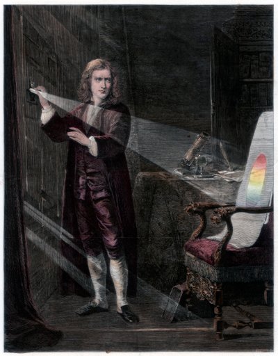 Newton enquêtant sur la lumière, 1870 - William Mouat Loudan
