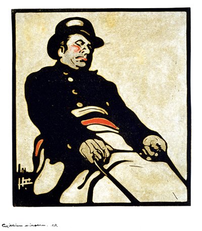 Un conducteur de bus à Knightsbridge Road - William Nicholson