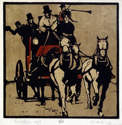 Une diligence : "Coaching" - par William Nicholson (1872-1949) - William Nicholson