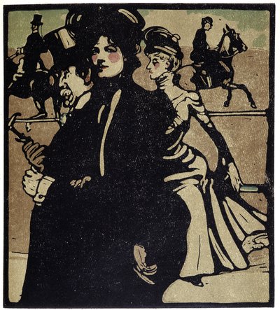 Aristocrates aux courses, Londres - dans Types de Londres, par William Nicholson, éd. Floury - William Nicholson