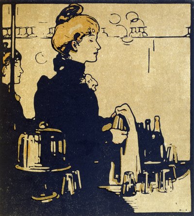 Serveuse, illustration de 